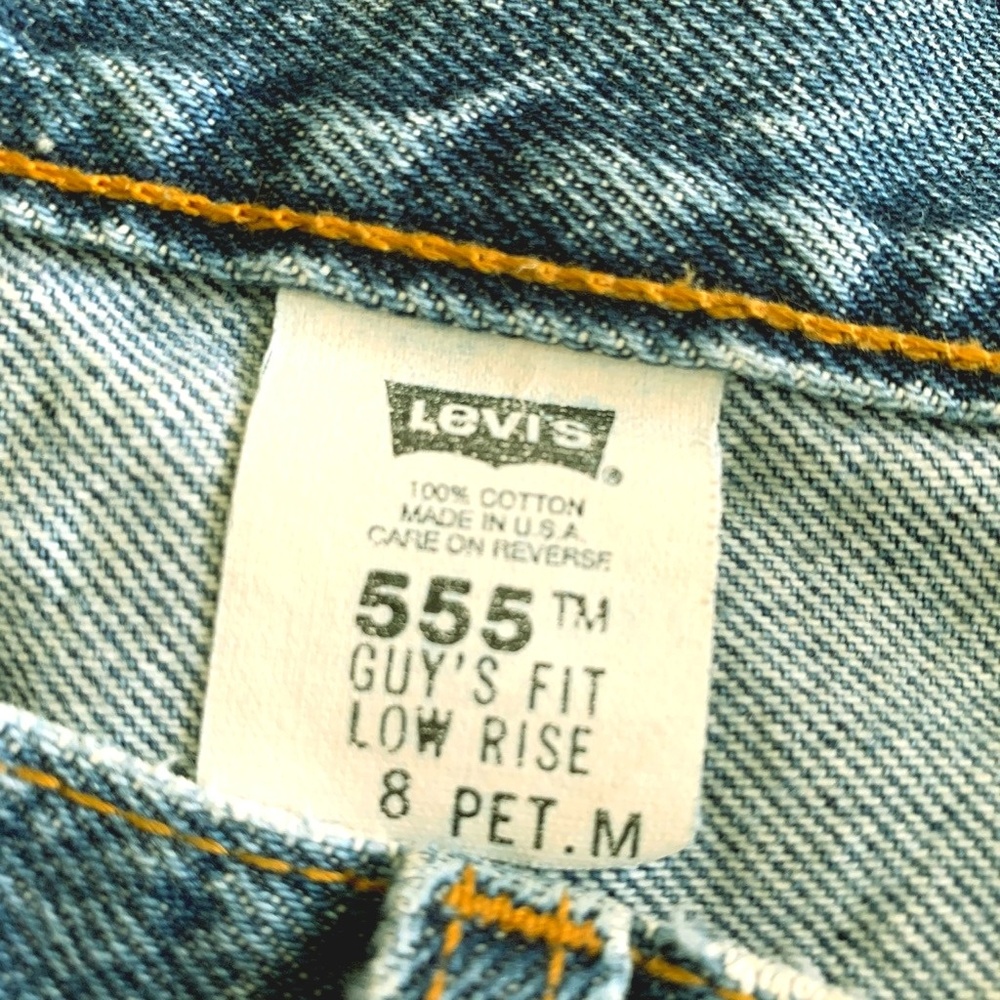 LEVI'S Vintage 555 Guy Fit 10" Rise Jeans 8 - Picture 2 of 8